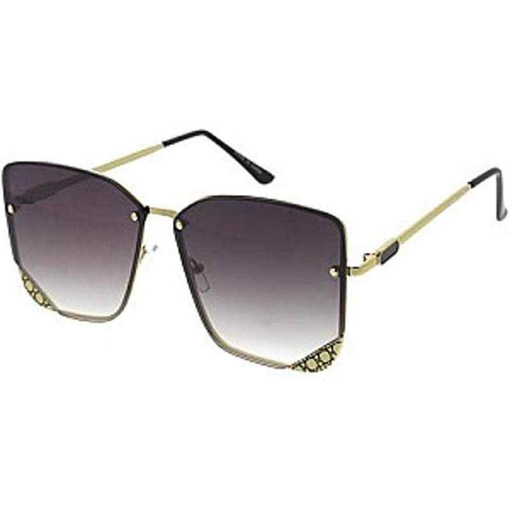 Steel frame 400 UV protectionGold Trim Iconic Rimless Sunglasses